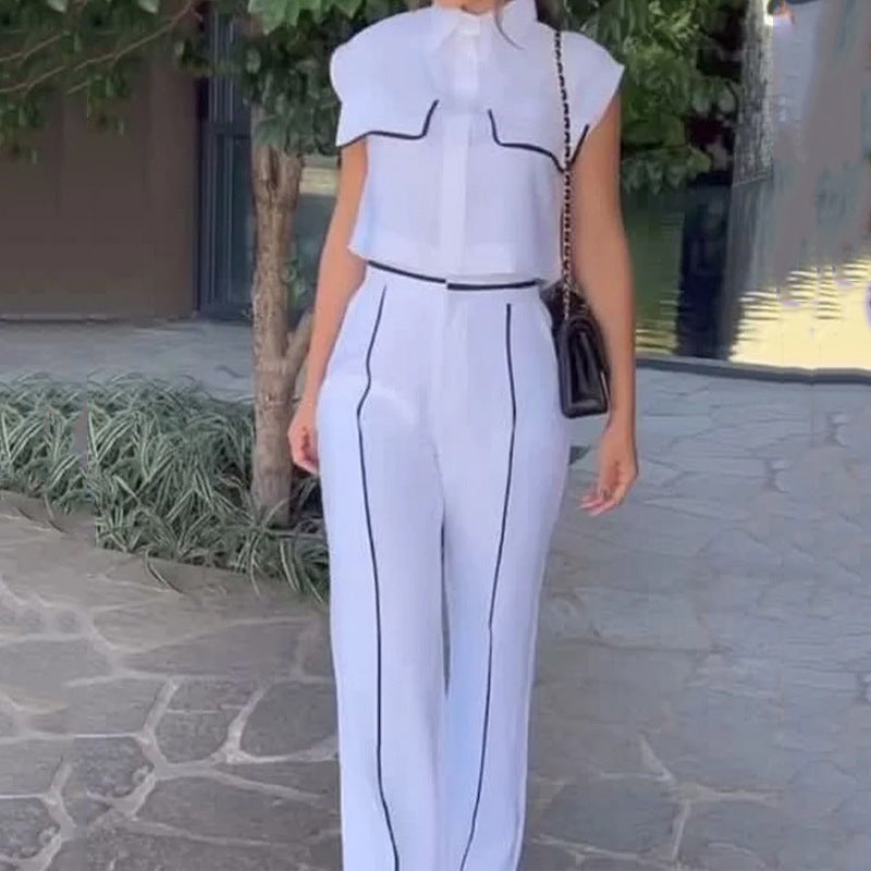 Casual, fashionable and stylish waist-cinching home pants